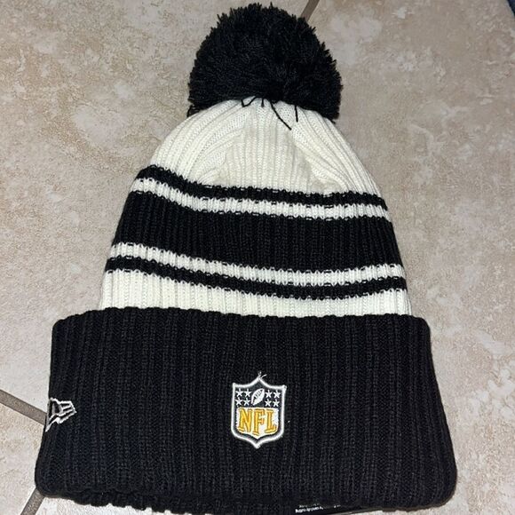 New Pittsburgh Steelers new era ski snowboard NFL football Pom knit beanie cap - Picture 3 of 3